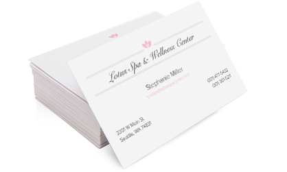 Custom business cards and free stamp from Vistaprint